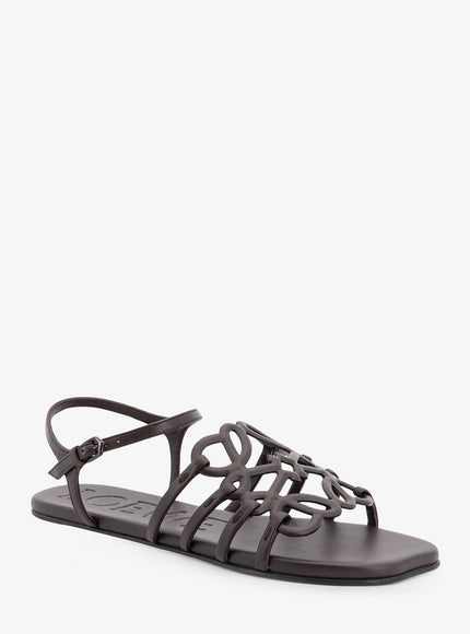 Loewe Paula's Ibiza -Petal Leather Sandals With Anagram Logo On The Front