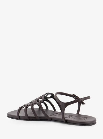 Loewe Paula's Ibiza -Petal Leather Sandals With Anagram Logo On The Front