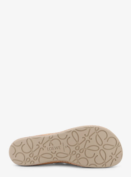 Loewe Rio Suede And Raffia Loafers