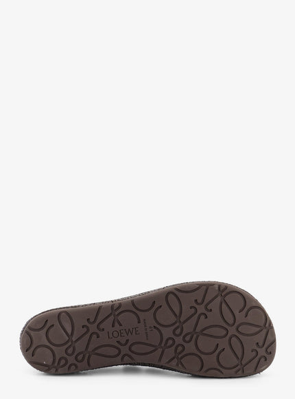 Loewe Rio Suede And Raffia Loafers