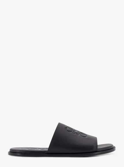 Loewe Paula's Ibiza - Flex Anagram Leather Sandals Black
