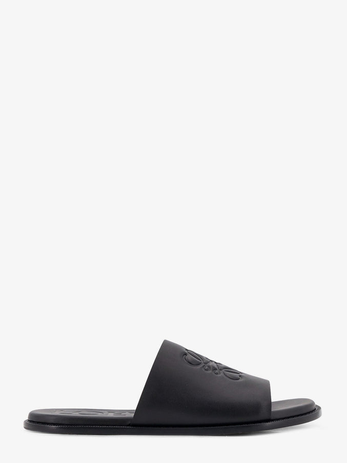Loewe Paula's Ibiza - Flex Anagram Leather Sandals Black