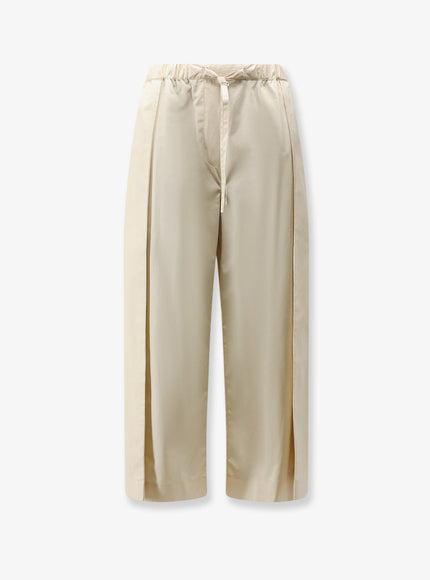 Loewe Paula's Ibiza - Cropped Cotton Trousers Light Beige