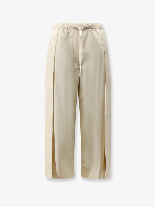 Loewe Paula's Ibiza - Cropped Cotton Trousers Light Beige