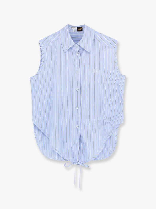 Loewe Paula's Ibiza - Striped Cotton Shirt 40 Bluemulticolor