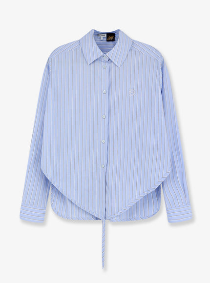 Loewe Paula's Ibiza - Pajamas Striped Cotton Shirt Bluemulticolor