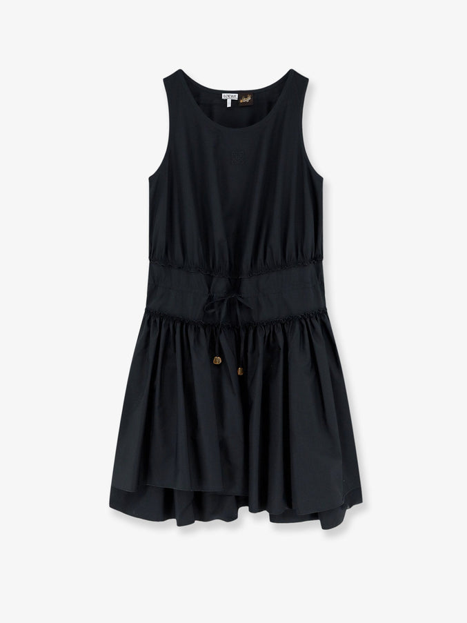 Loewe Paula's Ibiza - Lightweight Cotton Dress Black
