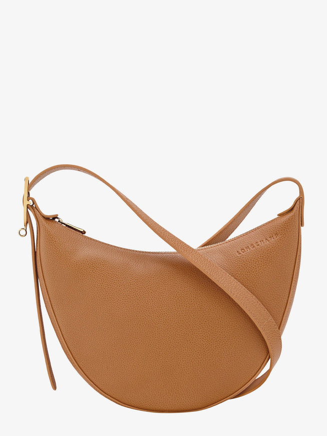 Longchamp Paris Le Foulonné Leather Shoulder Bag Uni Pécan
