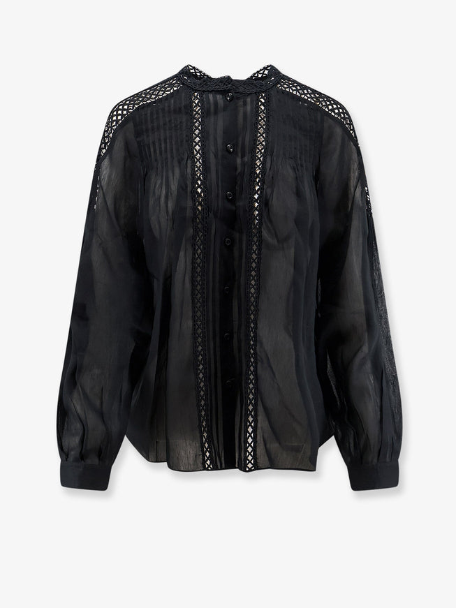 Marant Etoile Polda Viscose And Linen Shirt Black
