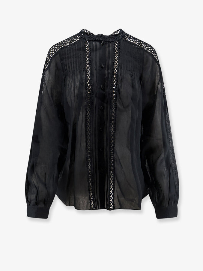Marant Etoile Polda Viscose And Linen Shirt Black