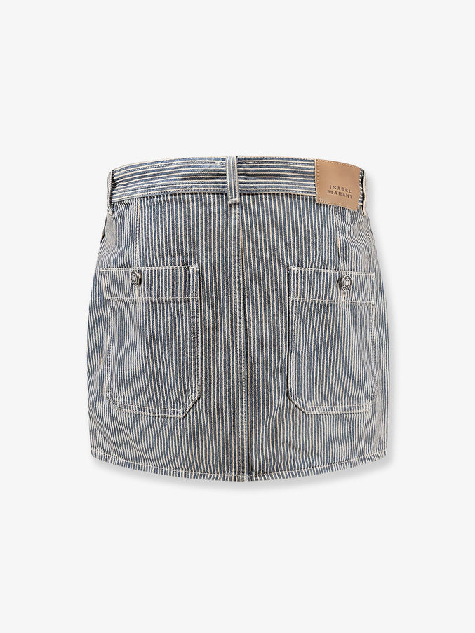 Marant Etoile Estera Cotton Skirt With Striped Pattern