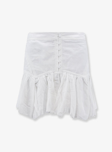 Marant Etoile Daneen Organic Cotton And Viscose Skirt White