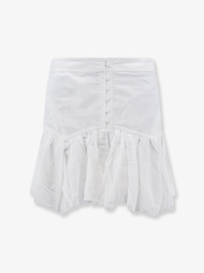 Marant Etoile Daneen Organic Cotton And Viscose Skirt White