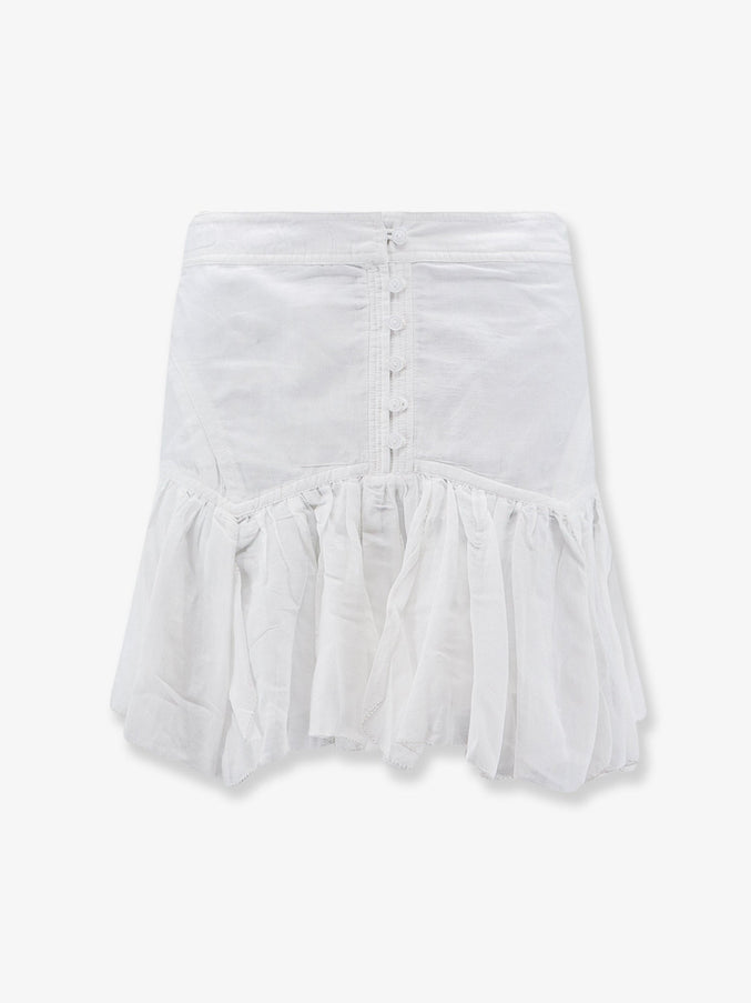 Marant Etoile Daneen Organic Cotton And Viscose Skirt White
