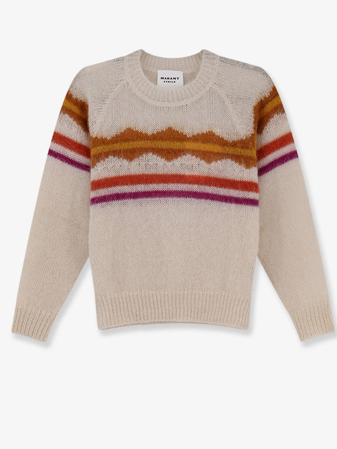 Marant Etoile Monette Mohair And Cashmere Blend Sweater Ecru