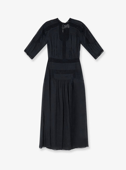 Marant Etoile Pamena Viscose And Linen Dress Black