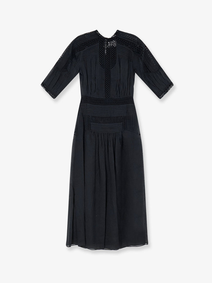 Marant Etoile Pamena Viscose And Linen Dress Black