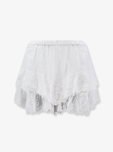 Marant Etoile Jocadia Organic Cotton Shorts White
