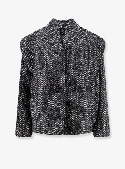 Marant Etoile Drogo Mélange Fabric Coat Anthracite