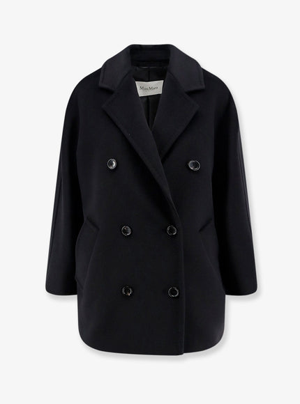 Max Mara Rebus Wool And Cashmere Coat Nero