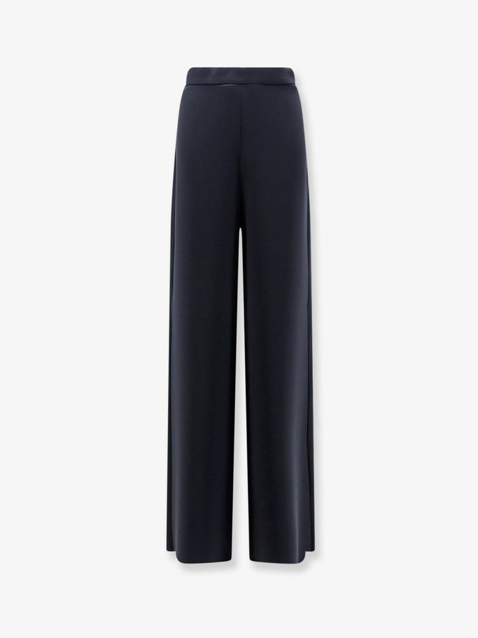 Max Mara Mxmalaggio Trousers With Wide Leg Bluscuro
