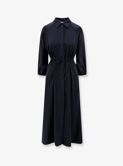 Max Mara Pelota Long Silk Shirt Dress Blumarino