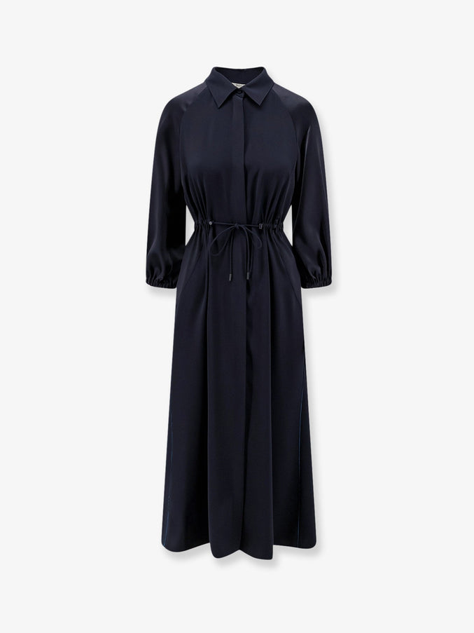 Max Mara Pelota Long Silk Shirt Dress Blumarino