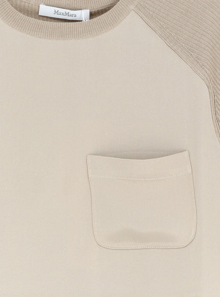 Max Mara Mxmgolfo Silk And Cashmere Top