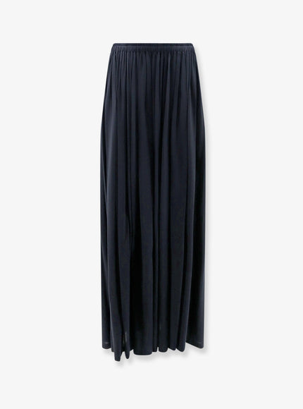 Max Mara Mxmlivrea Pleated Jersey Long Skirt Blumarino