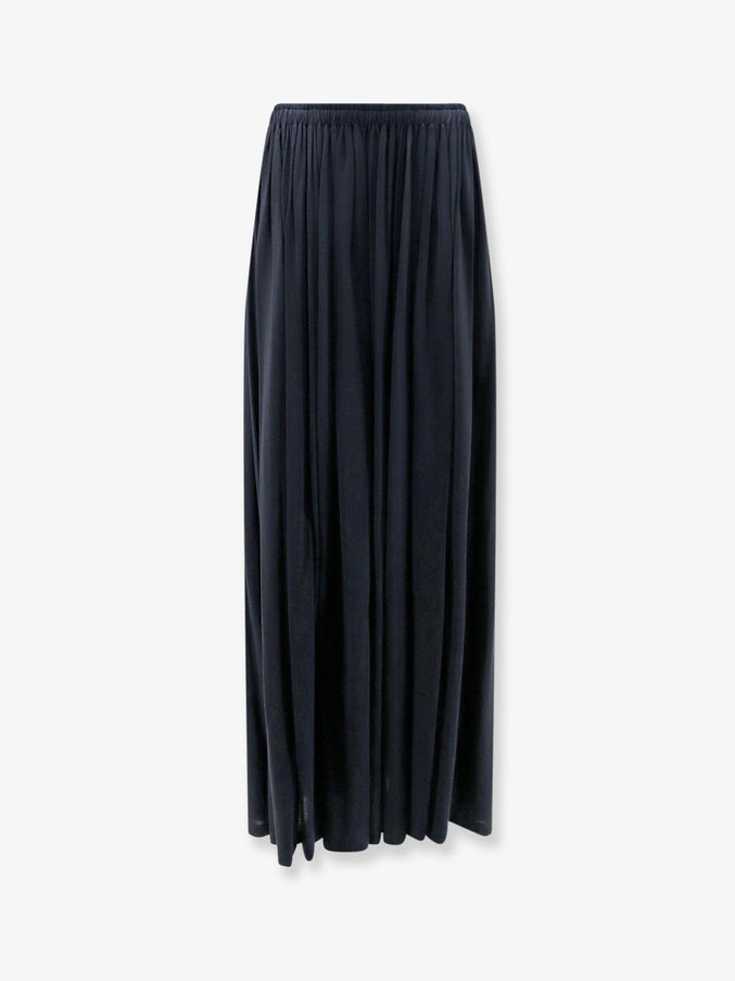 Max Mara Mxmlivrea Pleated Jersey Long Skirt Blumarino