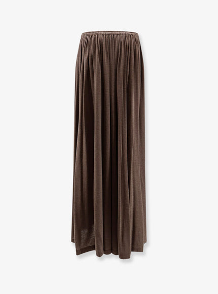 Max Mara Mxmlivrea Pleated Jersey Long Skirt