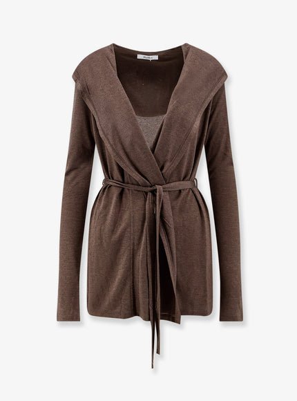 Max Mara Lyocell And Silk Blend Cardigan Cacha'scuro