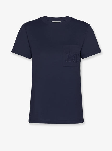 Max Mara Papaia Cotton T-Shirt With Monogram Blumarino