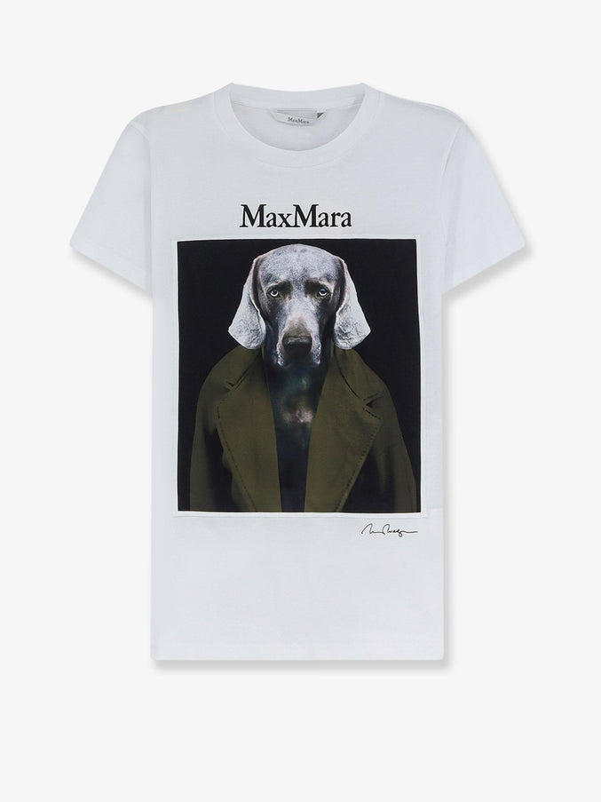 Max Mara Mxmcalca Cotton T-Shirt Tabacco