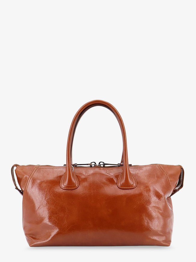 Miu Miu Shiny Leather Handbag with Front Lettering