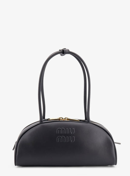 Miu Miu Beau Leather Handbag Uni Nero