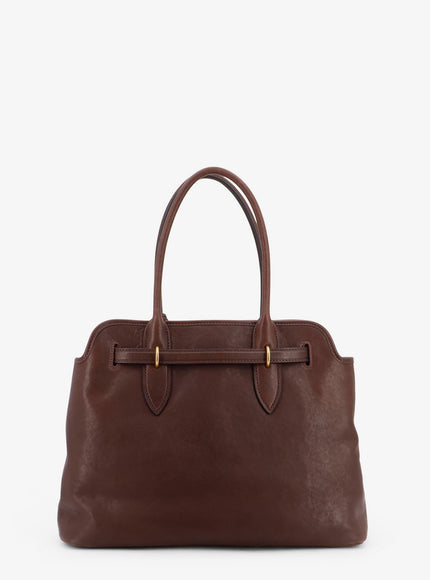 Miu Miu Aventure Leather Handbag With Front Lettering Logo