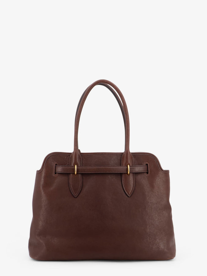Miu Miu Aventure Leather Handbag With Front Lettering Logo