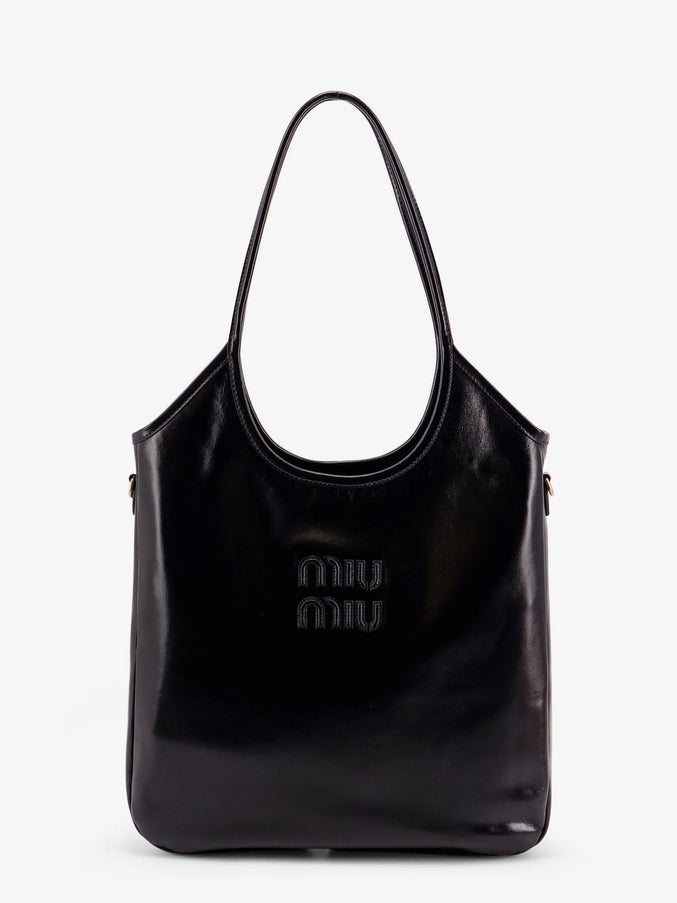 Miu Miu Ivy Leather Shoulder Bag Uni Nero