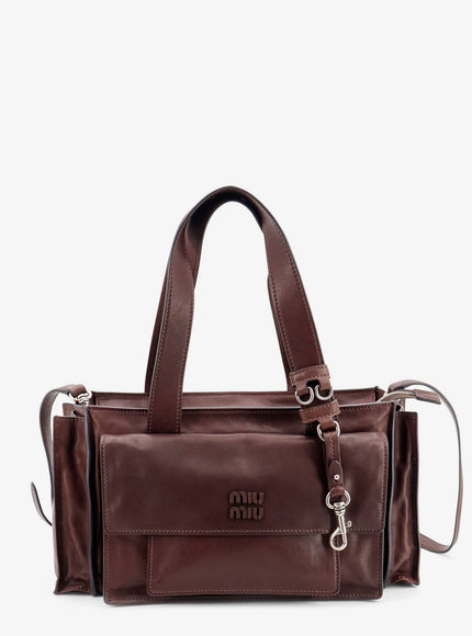 Miu Miu Utilitaire Leather Crossbody Bag Uni Bruciato