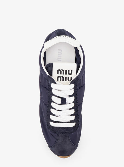 Miu Miu Nylon And Suede Sneakers