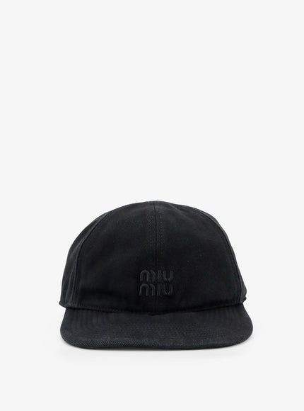 Miu Miu Black Denim Hat Nero