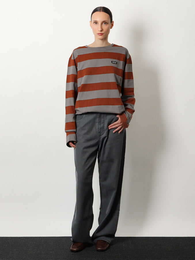 Miu Miu Grey Light Denim Trousers