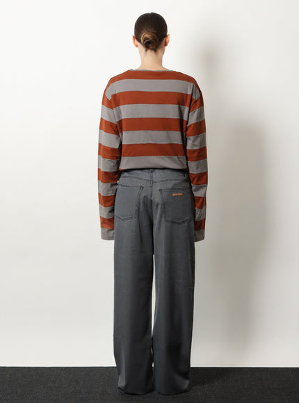 Miu Miu Grey Light Denim Trousers