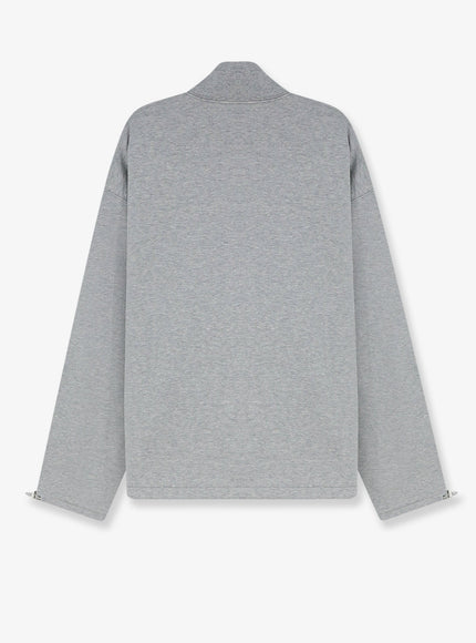 Miu Miu Oversize Cotton Sweatshirt With Zip Closure