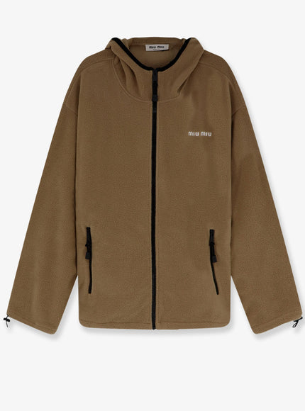 Miu Miu Fleece Hoodie Cammello