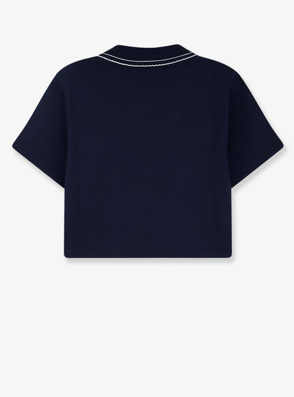 Miu Miu Cotton Sweatshirt With Logo Embroidery