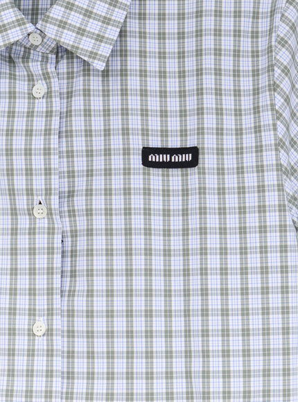 Miu Miu Madras Cotton Shirt