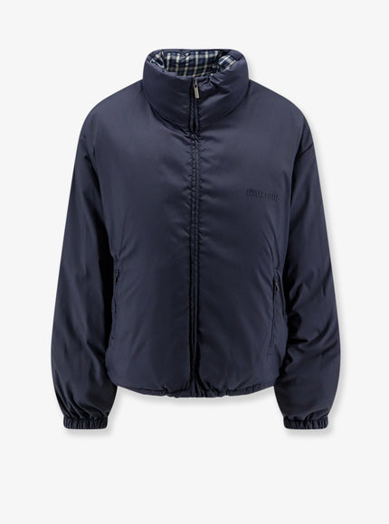 Miu Miu Reversible Madras Flannel Down Jacket