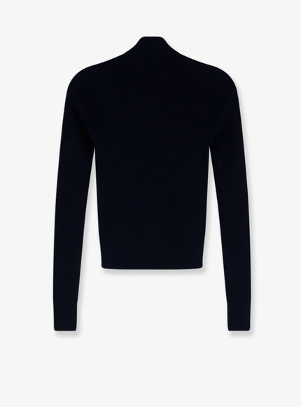 Miu Miu Cotton Zip Cardigan with Logo Inlay